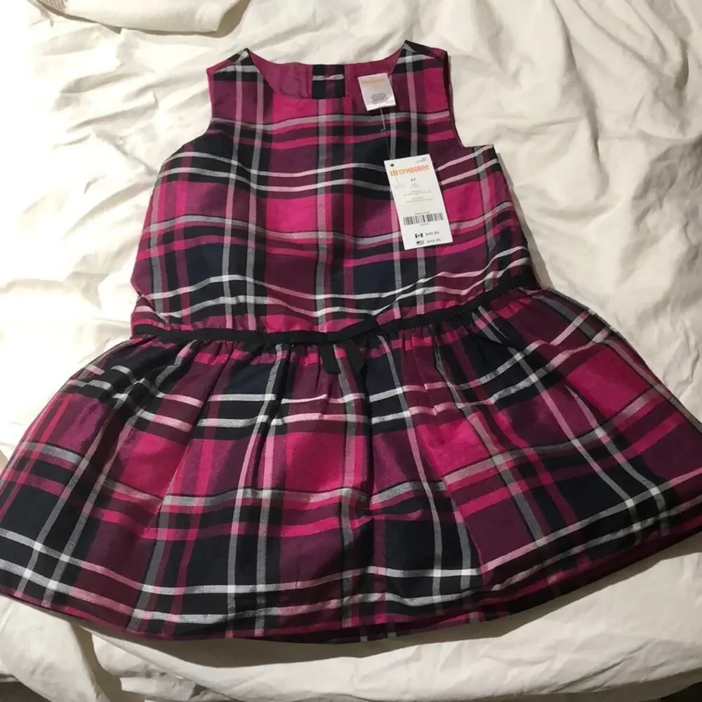 Gymboree pink black drop waist dressy dress2t NWT